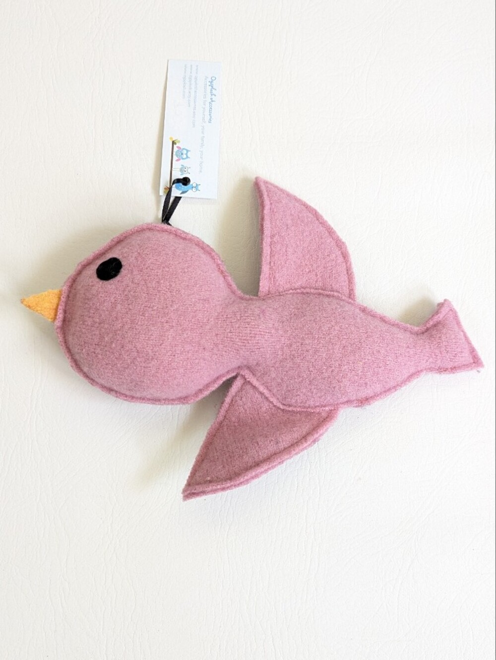 NWT Wool Bird Soft Toy Small  Machine Washable Nursery Decor